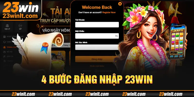 Trình tự 4 bước đăng nhập 23WIN