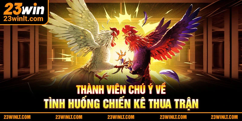 Thành viên chú ý về tình huống chiến kê thua trận