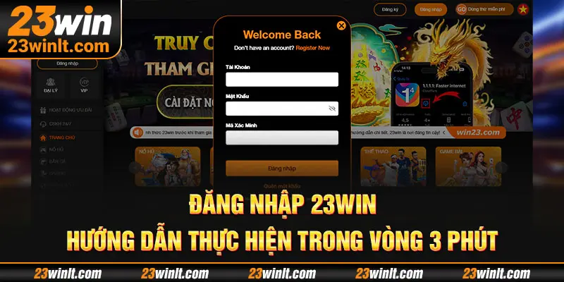 Cách đăng nhập 23WIN vô cùng đơn giản
